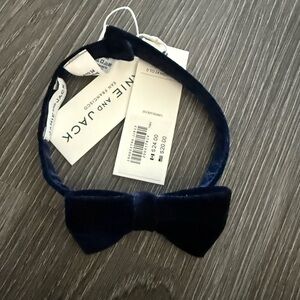Janie and Jack baby boy Velvet bowtie.Size 18-24 months navy blue New with tags